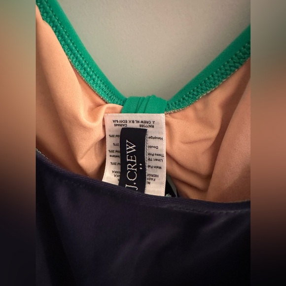 J. Crew Factory Tie-Front One Piece (Navy/Green Colorblock) - Medium - Picture 5 of 8